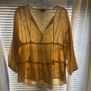 NEVER WORN boho flowly shirt